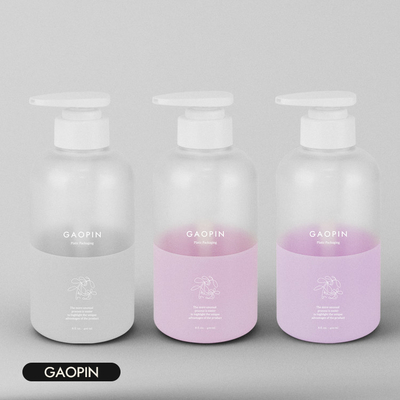 400ml Botol Plastik Hewan Peliharaan Kemasan Perawatan Kulit Kustom Botol Pompa Lotion Cuci Tubuh