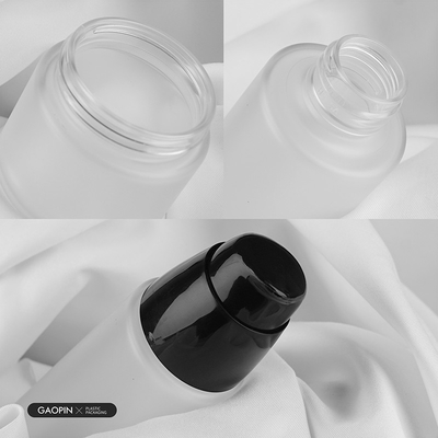 custom 50/100/120ml frosted pet lotion tabir surya kemasan kosmetik botol plastik dan toples