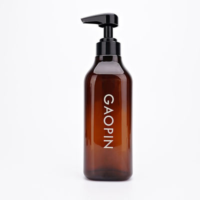 Amber 500ml Square Empty Shampoo Dan Botol Kondisioner 300ml 600ml 1000ml