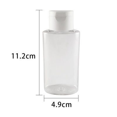Clear Flip Cap Botol Plastik Kosmetik Botol Gel Pembersih Tangan Kosong 60ml 100ml