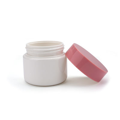 3 Oz 2 Oz 1 Oz Toples Kosmetik Plastik / PET Cream Jar 30ml Dengan Tutup Merah Muda