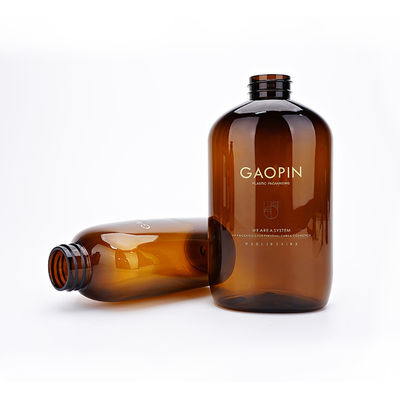 Botol PET Amber 340ml 520ml Kemasan Botol Shampoo Plastik Shower Gel