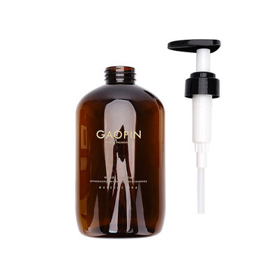 Botol PET Amber 340ml 520ml Kemasan Botol Shampoo Plastik Shower Gel