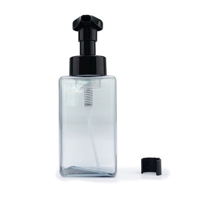 Botol Pompa Busa Plastik Persegi 280ml 500ml Kemasan Bening / Biru