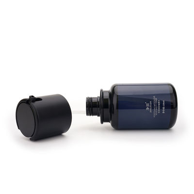Pompa Tekan Biru 4 Botol Lotion Plastik OZ 120ml Logo Disesuaikan