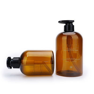 Botol Pompa Amber Plastik 400ML 760ML Botol Kosong Cuci Tangan