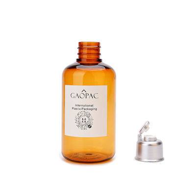 180ml Botol Shampoo Plastik Amber / Botol Toner Kosmetik Dengan Flip Cap