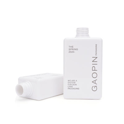 Square Shampoo Body Wash Bottles 280ml White Shampoo Bottles With Pump