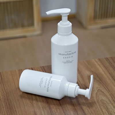 QS White PET Shampoo Bottles 300ml 500ml Lotion Pump Untuk Kondisioner Rambut