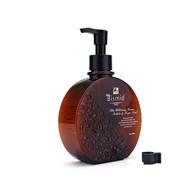 250ml Brown PETG Amber Pump Bottles Untuk Kemasan Perawatan Kulit