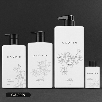 60ml 300ml 350ml 750ml Putih warna Kustom Putih HDPE botol plastik pompa sampo lotion