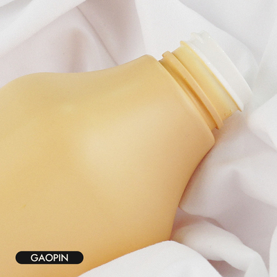 350ml Botol Shampoo Plastik Lotion Kemasan Kosmetik Dengan Pompa Emas