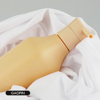 350ml Botol Shampoo Plastik Lotion Kemasan Kosmetik Dengan Pompa Emas